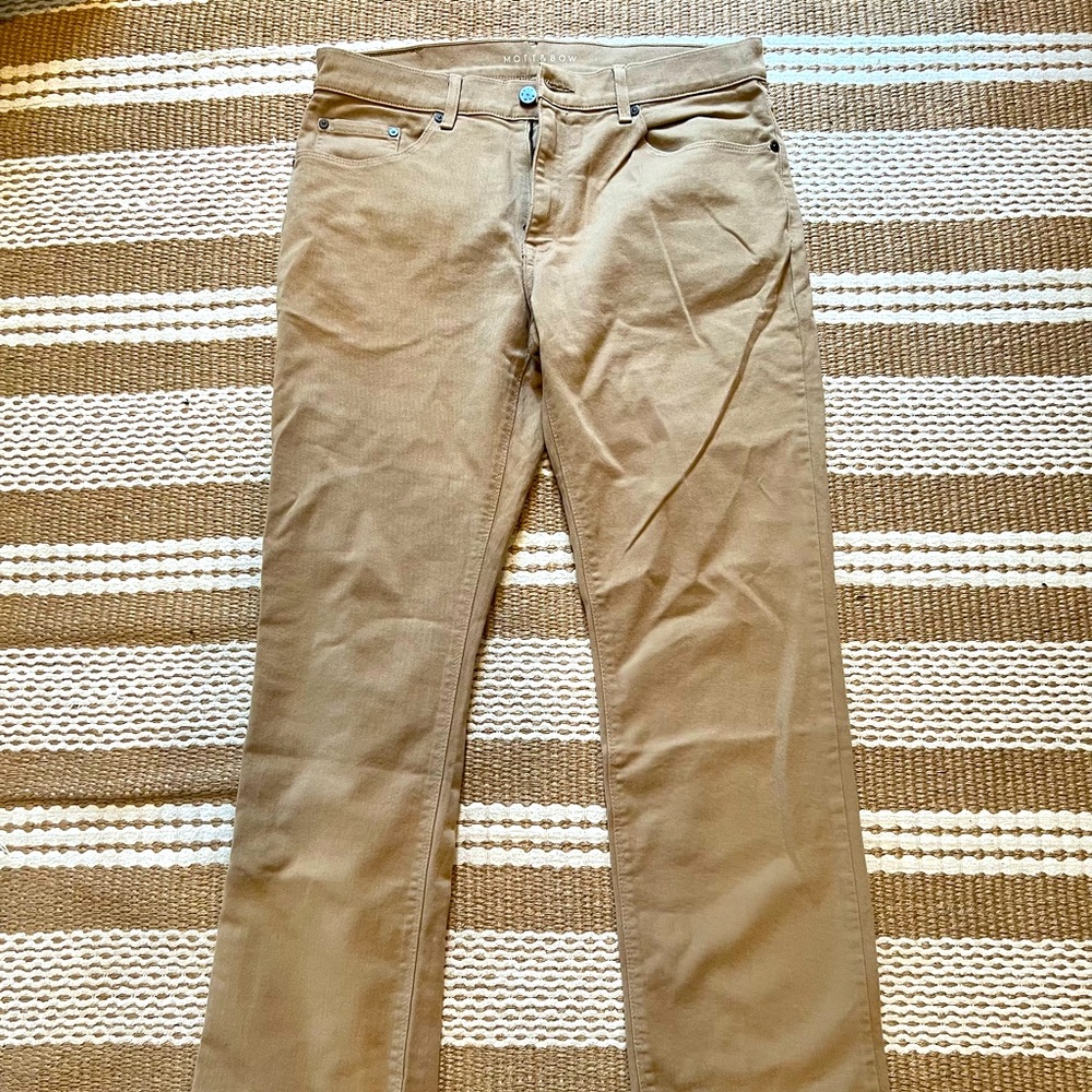 Mott & Bow Mercer Pant, khaki, never worn